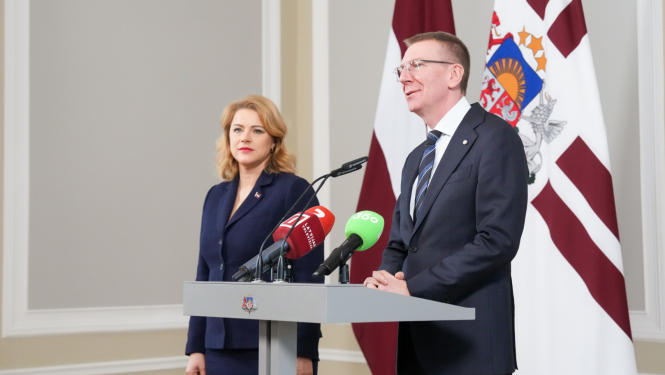 Valsts prezidenta Edgara Rinkēviča un Ministru prezidentes Evikas Siliņas kopīga preses konference