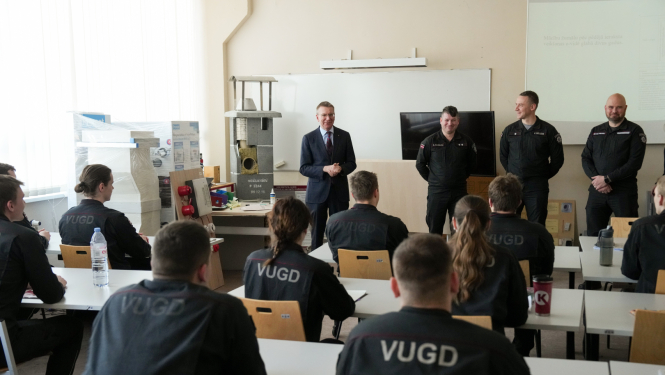 25.02.2026. Valsts prezidents Edgars Rinkēvičs apmeklē Ugunsdrošības un civilās aizsardzības koledžu un mācību poligonu
