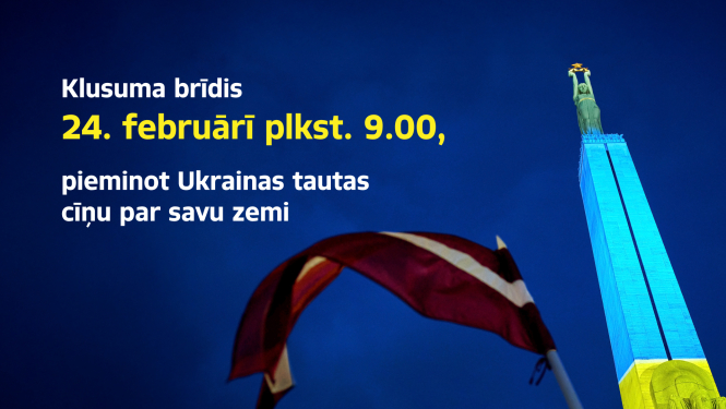 Klusuma brīdis 24. februārī