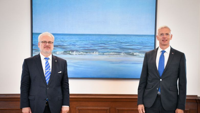 Valsts prezidenta Egila Levita un Ministru prezidenta Krišjāņa Kariņa preses konference