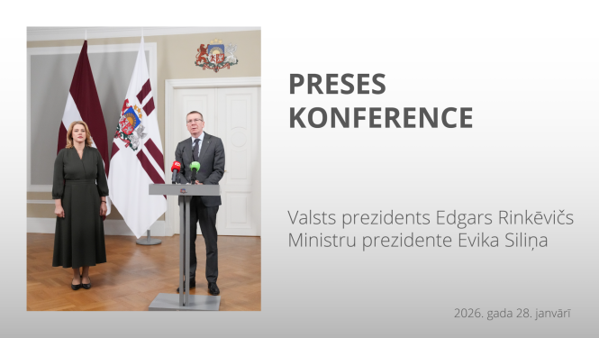 Valsts prezidenta Edgara Rinkēviča un Ministru prezidentes Evikas Siliņas preses konference