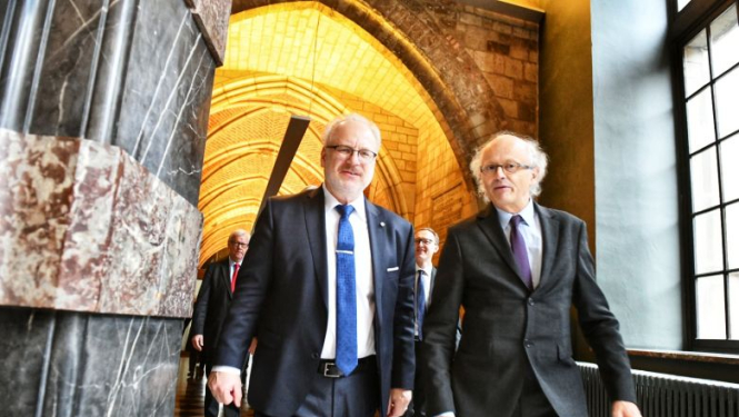Valsts prezidents diskutē ar Beļģijas lielākās universitātes studentiem par demokrātijas attīstību