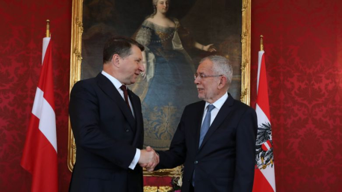 Valsts prezidents Vīnē tiekas ar Austrijas prezidentu