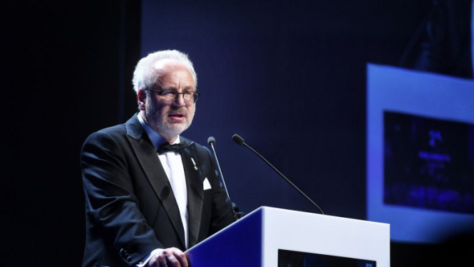 Valsts prezidenta Egila Levita uzruna Rīgas Ekonomikas augstskolas absolventu asociācijas 25. gadadienas pasākumā