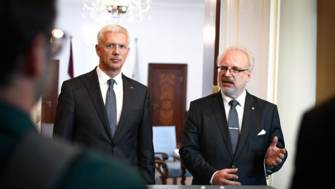 Preses konference pēc Valsts prezidenta Egila Levita tikšanās ar Ministru prezidentu Krišjāni Kariņu