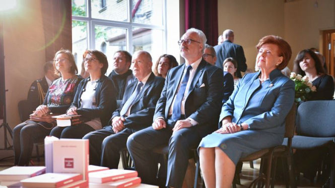 Valsts prezidenta Egila Levita uzruna Vairas Vīķes-Freibergas grāmatas “The Singer of Songs. On Cognitive Schemas and Sequential Structuring in Longer Latvian Folk Songs” atvēršanas svētkos