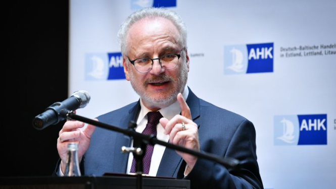 Valsts prezidenta Egila Levita runa, tiekoties ar Vācijas–Baltijas Tirdzniecības kameras pārstāvjiem