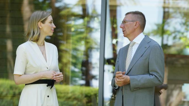 26.06.2024. Valsts prezidenta Edgara Rinkēviča tikšanās ar kultūras ministri Agnesi Lāci