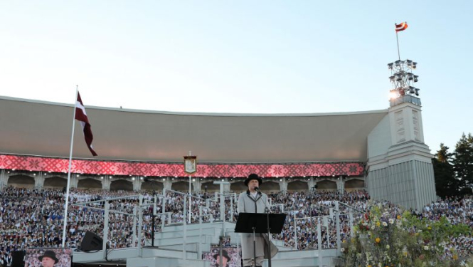 Valsts prezidents: Mūsu Dziesmusvētku vēsture skaidri rāda, kā dzimst un aug valstiskuma apziņa