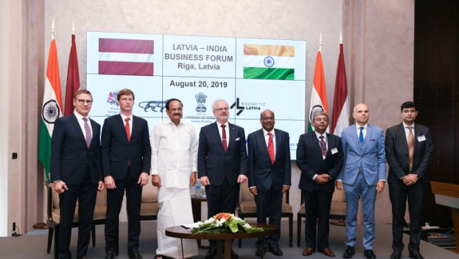 Valsts prezidenta Egila Levita uzruna Latvijas–Indijas biznesa foruma noslēguma pasākumā