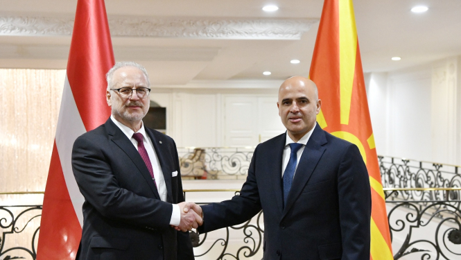 Valsts prezidenta Egila Levita oficiālā vizīte Ziemeļmaķedonijā. Tikšanās ar Ziemeļmaķedonijas premjerministru. 