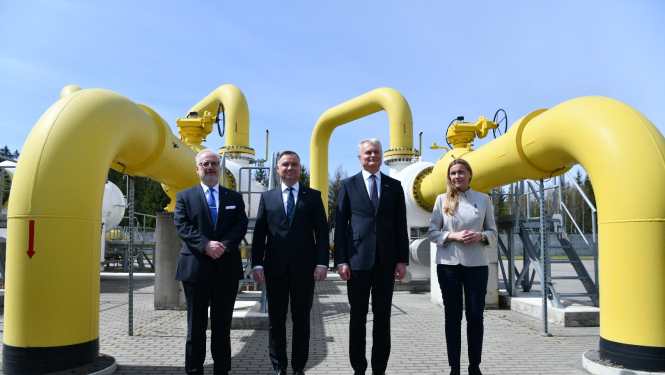 Gāzes vada starpsavienojuma atklāšana Lietuvā