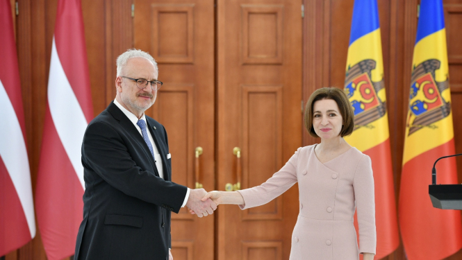 Egils Levits un Maja Sandu