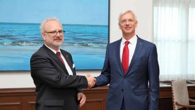Valsts prezidenta Egila Levita tikšanās ar Ministru prezidentu Krišjāni Kariņu