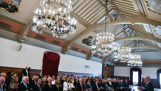 Valsts prezidents Egils Levits  Rīgas pilī uzņem Latvijas goda konsulus ārvalstīs