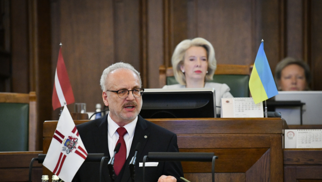 01.11.2022. Valsts prezidents Egils Levits uzrunā jaunievēlētās 14. Saeimas deputātus. Foto autors: Ilmārs Znotiņš, Valsts prezidenta kanceleja.