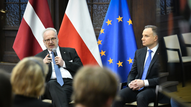 Egils Levits un Andžejs Duda