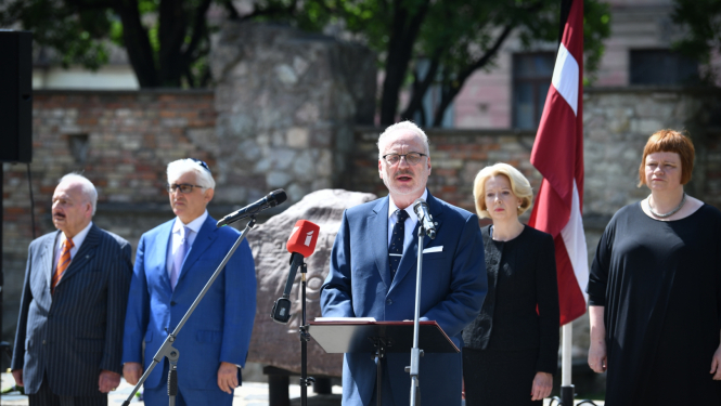 Valsts prezidenta Egila Levita uzruna Ebreju tautas genocīda upuru piemiņas dienā