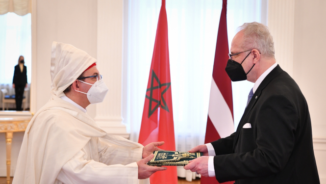 Marokas Karalistes ārkārtējā un pilnvarotā vēstnieka Karīma Medreka akreditācija. 