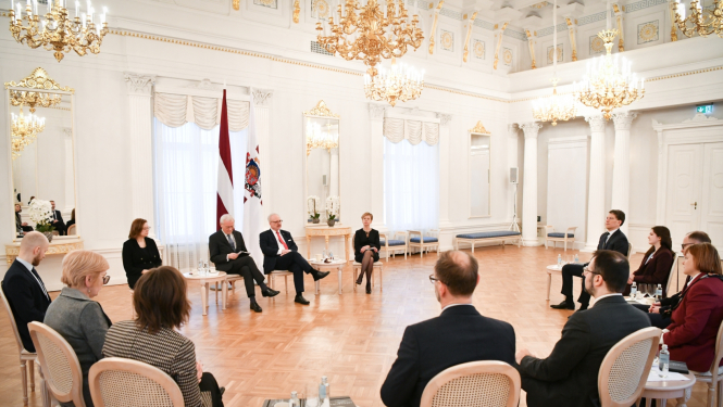 23.01.2023. Valsts prezidents Egils Levits tiekas ar Saeimas frakcijas “Progresīvie” deputātiem