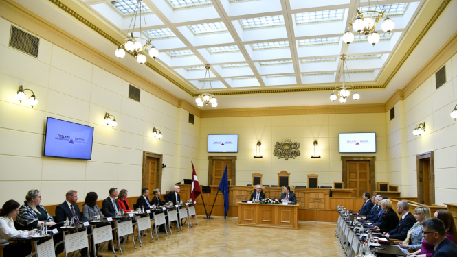 Valsts prezidents Egils Levits piedalās Tieslietu padomes sēdē