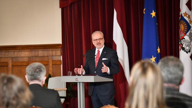 01042022_Valsts prezidents Egils Levits konferencē par vēstures politiku.