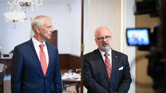 Valsts prezidenta Egila Levita un Ministru prezidenta Krišjāņa Kariņa preses konference