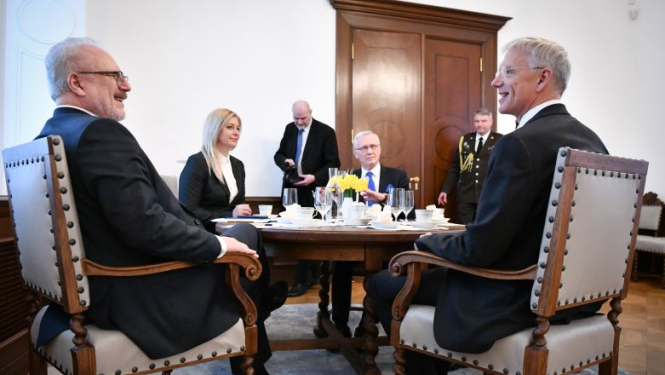Valsts prezidenta Egila Levita tikšanās ar Ministru prezidentu Krišjāni Kariņu