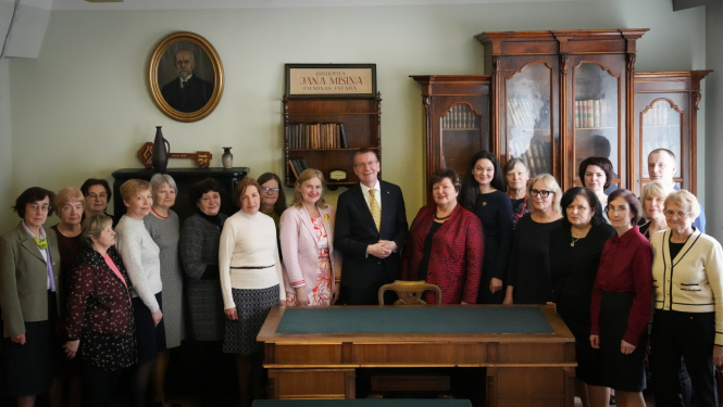 02.04.2024. Latvijas Universitātes Akadēmiskās bibliotēkas apmeklējums. Foto autors: Ilmārs Znotiņš, Valsts prezidenta kanceleja.