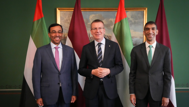 22.05.2024. Valsts prezidenta Edgara Rinkēviča tikšanās ar Apvienoto Arābu Emirātu valsts ministriem