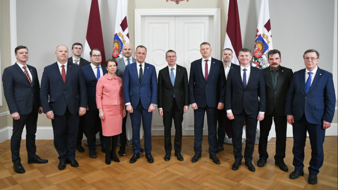 23.01.2024. Valsts prezidenta Edgara Rinkēviča tikšanās ar Saeimas frakcijas “Apvienotais saraksts” pārstāvjiem