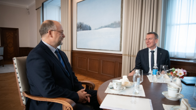 Egils Baldzēns un Edgars Rinkēvičs