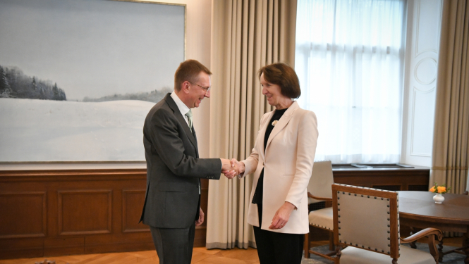 23.10.2023. Valsts prezidenta tikšanās ar vides aizsardzības un reģionālās attīstības ministri Ingu Bērziņu
