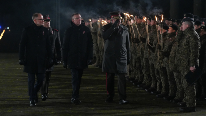 11.11.2024. Valsts prezidenta Edgara Rinkēviča dalība Neatkarības kara vakara jundā Rīgas Brāļu kapos