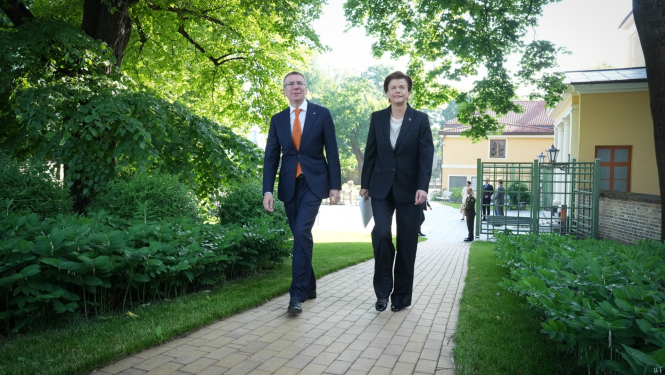 Valsts prezidenta Edgara Rinkēviča tikšanās ar ārlietu ministri Baibu Braži