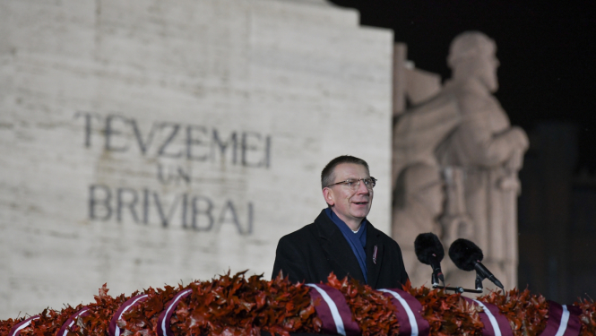18.11.2023. Valsts prezidenta Edgara Rinkēviča uzruna pie Brīvības pieminekļa