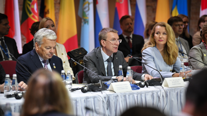 11.09.2023. Valsts prezidenta Edgara Rinkēviča dalība Eiropas Padomes tieslietu ministru neformālajā konferencē “Ceļā uz taisnīgumu Ukrainai”