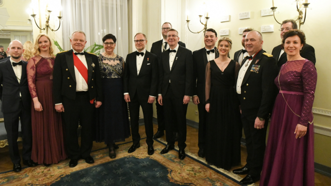 02.03.2024. Valsts prezidenta Edgara Rinkēviča dalība un uzruna pulkveža Oskara Kalpaka labdarības ballē