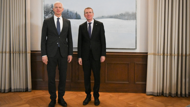 26.10.2023. Valsts prezidenta E. Rinkēviča tikšanās ar ārlietu ministru K. Kariņu