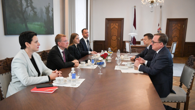 05.09.2023. Valsts prezidenta Edgara Rinkēviča tikšanās ar Latvijas Bankas prezidentu Mārtiņu Kazāku