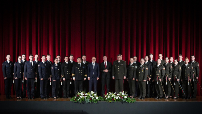 19.06.2024. Valsts prezidenta Edgara Rinkēviča dalība Latvijas Nacionālās aizsardzības akadēmijas virsnieku izlaidumā
