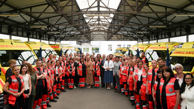 23.07.2024. Valsts prezidents Edgars Rinkēvičs apmeklē Neatliekamās medicīniskās palīdzības dienestu