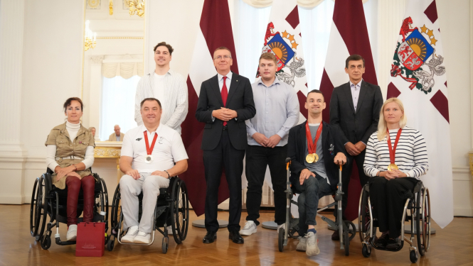 13.09.2024. Parīzes paraolimpisko spēļu sportistu sveikšana Rīgas pilī
