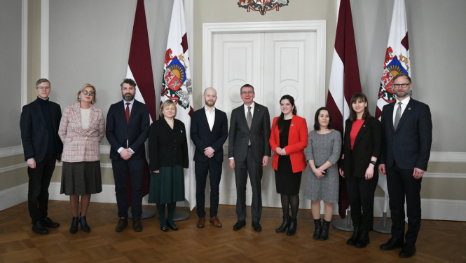 FOTO/VIDEO: Valsts prezidenta Edgara Rinkēviča tikšanās ar Saeimas frakcijas “Progresīvie” pārstāvjiem