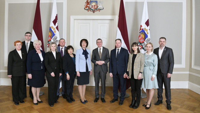 Valsts prezidenta Edgara Rinkēviča tikšanās ar Saeimas Latgales apakškomisijas deputātiem un vides aizsardzības un reģionālās attīstības ministri Ingu Bērziņu