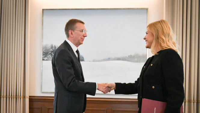 06.09.2023. Valsts prezidenta Edgara Rinkēviča tikšanās ar Ministru prezidenta amata kandidāti Eviku Siliņu