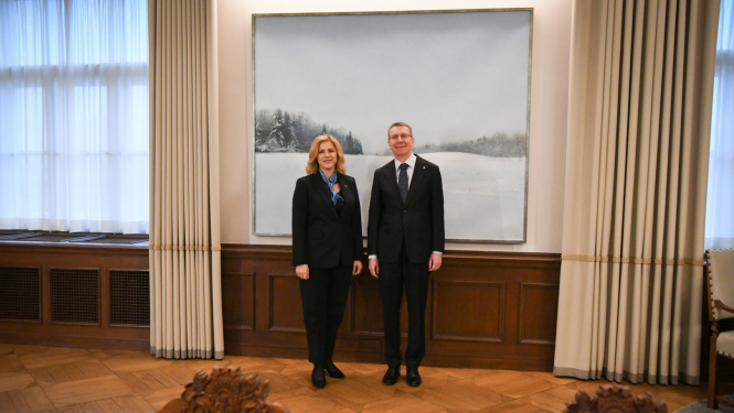 24.01.2024. Valsts prezidents Edgars Rinkēvičs un Ministru prezidente Evika Siliņa.