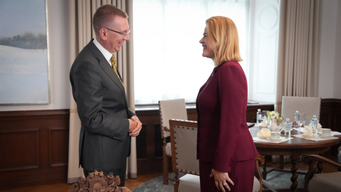 Valsts prezidenta E. Rinkēviča un Ministru prezidentes E. Siliņas tikšanās