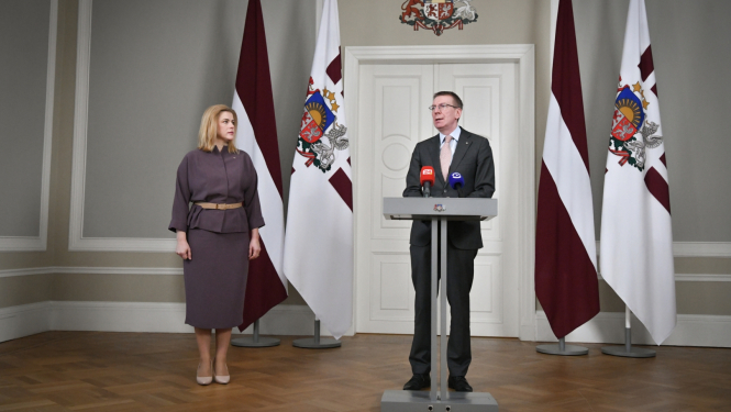 28.02.2024. Valsts prezidenta Edgara Rinkēviča un Ministru prezidentes Evikas Siliņas preses konference