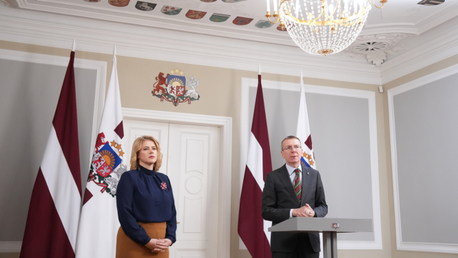 13.11.2024. Valsts prezidenta Edgara Rinkēviča un Ministru prezidentes Evikas Siliņas preses konference